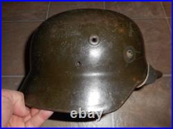 Vintage WWII German M40 steel helmet with Finnish or German liner size 58