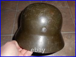 Vintage WWII German M40 steel helmet with Finnish or German liner size 58