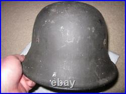 Vintage WWII M34 German Civic Schutzpolizei protection police helmet with liner