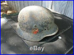Vintage Ww2 German M35 Helmet Wwii M40 Relic