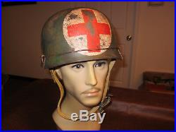 Vintage Wwii German Military Luftwaffe Paratrooper Combat Medic Type Helmet