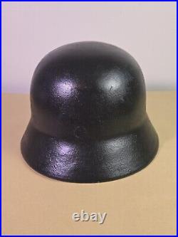 Vtg German Soldier Helmet WW2, M42/64 or M35/64 Makers Stamp, Soldiers Name, G. C