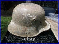 WW 1 M16 German Original Winter Camo Helmet ET 64