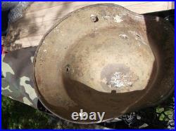 WW 1 M16 German Original Winter Camo Helmet ET 64