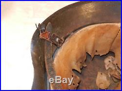 WW II German Helmet M42 with liner & chinstrap Markings CKL 66 & 5396 no decal