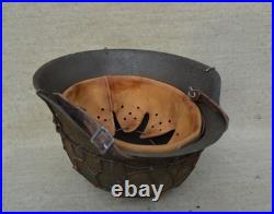 WW II WW2 German Helmet M42 ckl 66. Sawdust