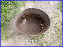 WW II WW2 Original German M40 helmet from the Kurland Pocket battlefield