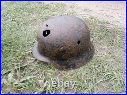 WW II WW2 Original German M40 helmet from the battlefield of Kurland pocket