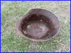 WW II WW2 Original German M40 helmet from the battlefield of Kurland pocket