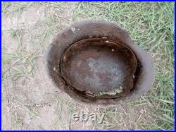 WW II WW2 Original German M42 helmet from the battlefield of Kurland Pocket