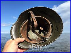 WW1 German WW2 Rare TRANSITIONAL WWII Helmet WWI Trench Part Liner & Chinstrap