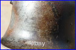 WW1 genuine German Helmet with Turtle camouflage used like a flower pot