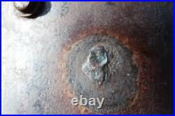 WW1 genuine German Helmet with Turtle camouflage used like a flower pot