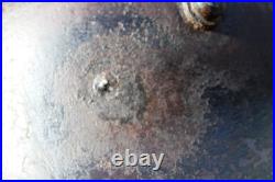 WW1 genuine German Helmet with Turtle camouflage used like a flower pot
