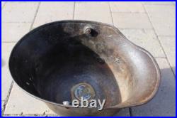 WW1 genuine German Helmet with Turtle camouflage used like a flower pot