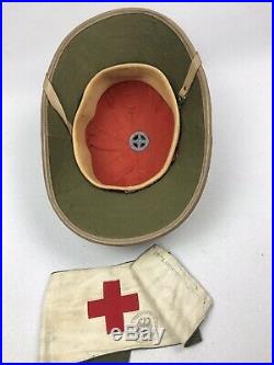 WW2 Afrika Korps Medic Pith Helmet And Medical Armband German Army