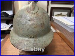 WW2 Era German Repurposed French M1926 Adrian Helmet