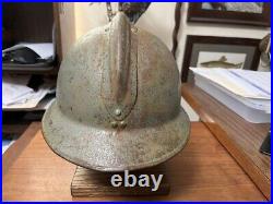 WW2 Era German Repurposed French M1926 Adrian Helmet