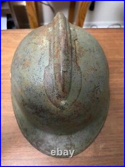 WW2 Era German Repurposed French M1926 Adrian Helmet