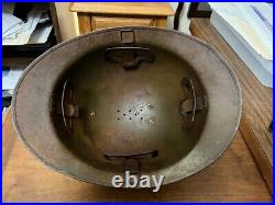 WW2 Era German Repurposed French M1926 Adrian Helmet