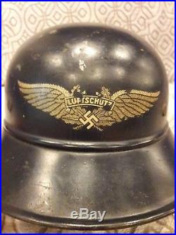 WW2 GERMAN Helmet LUFTSCHUTZ SINGLE DECAL ORIGINAL UNTOUCHED CONDITION