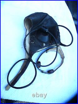 WW2 GERMAN LUFTWAFFE LKpW101 FLIEGERKOPFHAUBE WINTER PILOT FLIGHT HELMET EXC