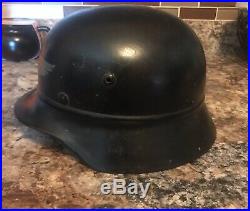 WW2 GERMAN Luftwaffe Helmet COMPLETE AND ALL ORIGINAL Private Strobel