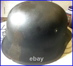 WW2 GERMAN M42 HELMET SHELL REPAIRED SIZE 60cm