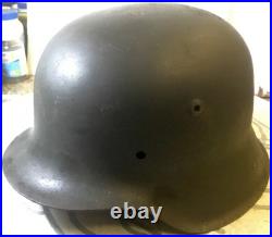 WW2 GERMAN M42 HELMET SHELL REPAIRED SIZE 64cm