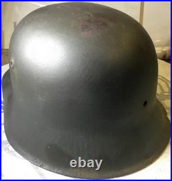 WW2 GERMAN M42 HELMET SHELL REPAIRED SIZE 64cm