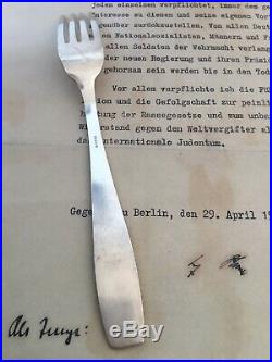 WW2 German Adolf Hitler Fork Berghof Obersalzberg Eva Braun Helmet