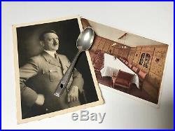WW2 German Adolf Hitler Spoon Post Card Berghof Obersalzberg Eva Braun Helmet