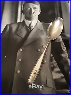 WW2 German Adolf Hitler spoon bruckmann obersalzberg berghof eva braun no helmet