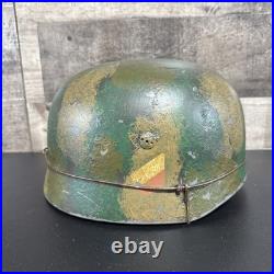 WW2 German Airborne Paratrooper M38 FJ Helmet Camouflage Jungle Barbed Wire