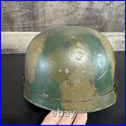 WW2 German Airborne Paratrooper M38 FJ Helmet Camouflage Jungle Barbed Wire