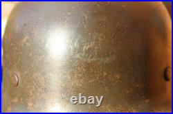 WW2 German Army Helmet M42 in very good condition, paint, pins, Normandy found WW2 German Army Helmet M42 in very good condition, paint, pins, Normandy found