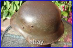 WW2 German Army Helmet M42 in very good condition, paint, pins, Normandy found WW2 German Army Helmet M42 in very good condition, paint, pins, Normandy found