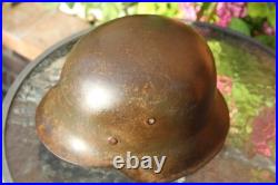WW2 German Army Helmet M42 in very good condition, paint, pins, Normandy found WW2 German Army Helmet M42 in very good condition, paint, pins, Normandy found