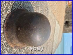 WW2 German Army Helmet M42 in very good condition, paint, pins, Normandy found WW2 German Army Helmet M42 in very good condition, paint, pins, Normandy found