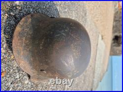 WW2 German Army Helmet M42 in very good condition, paint, pins, Normandy found WW2 German Army Helmet M42 in very good condition, paint, pins, Normandy found