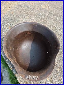 WW2 German Army Helmet M42 in very good condition, paint, pins, Normandy found WW2 German Army Helmet M42 in very good condition, paint, pins, Normandy found
