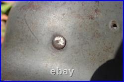 WW2 German Army M42 Helmet big 66 size, very good condition, from Normandy Trip WW2 German Army M42 Helmet big 66 size, very good condition, from Normandy Trip