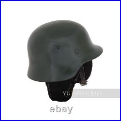 WW2 German Army Wehrmacht Soldier Stahlhelm Helmet Casque With Liner & Chinstrap