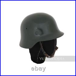 WW2 German Army Wehrmacht Soldier Stahlhelm Helmet Casque With Liner & Chinstrap