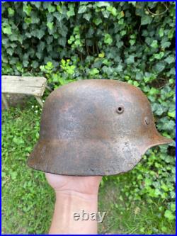 WW2 German Camo Helmet, M35 helmet, Original