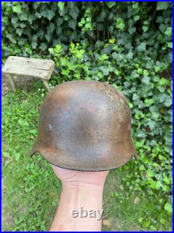 WW2 German Camo Helmet, M35 helmet, Original