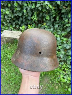 WW2 German Camo Helmet, M35 helmet, Original