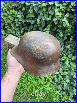WW2 German Camo Helmet, M35 helmet, Original