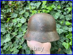 WW2 German Camo Helmet, M35 helmet, Original