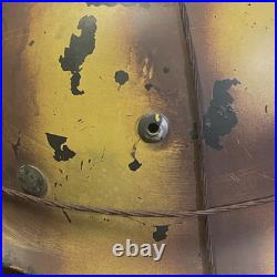 WW2 German Camo with wire Helmet Liner and Chin Strap Named M38 size 68 repro